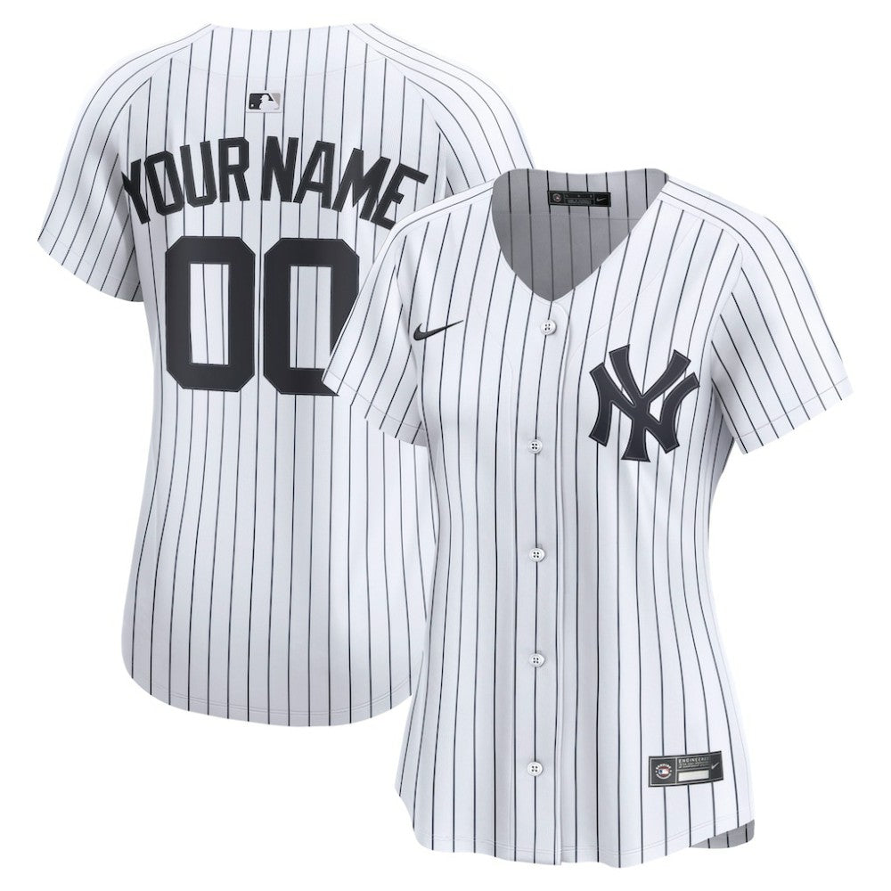 New York Yankees Nike Women's Home Limited Custom Jersey - White Jerseys