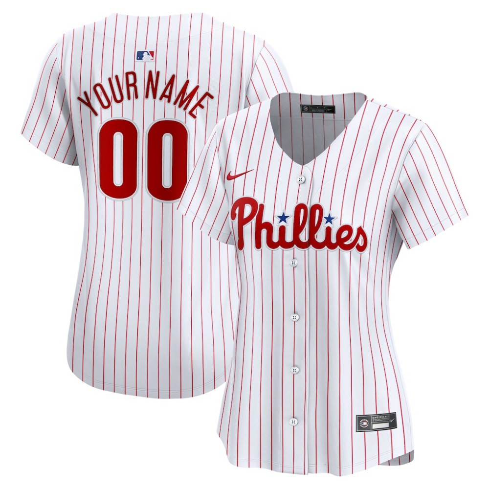 Philadelphia Phillies Nike Women's Home Limited Custom Jersey - White Jerseys