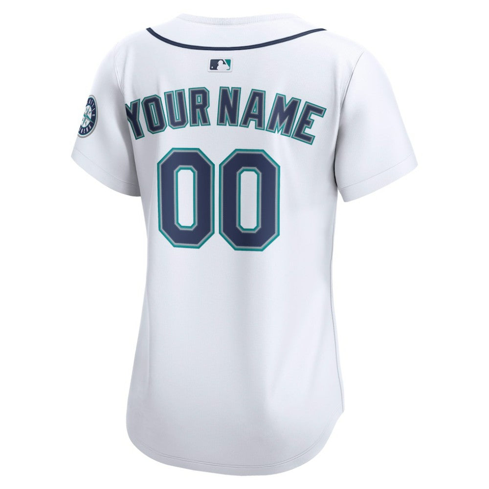 Seattle Mariners Nike Women's Home Limited Custom Jersey - White Jerseys
