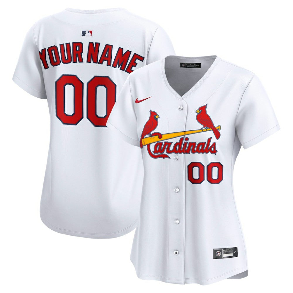 St. Louis Cardinals Nike Women's Home Limited Custom Jersey - White Jerseys