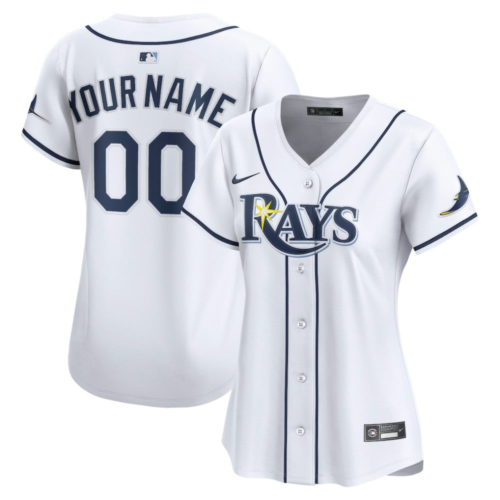 Tampa Bay Rays Nike Women's Home Limited Custom Jersey - White Jerseys
