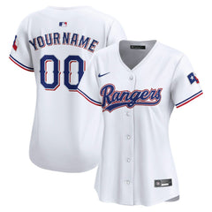 Texas Rangers Nike Women's Home Limited Custom Jersey - White Jerseys