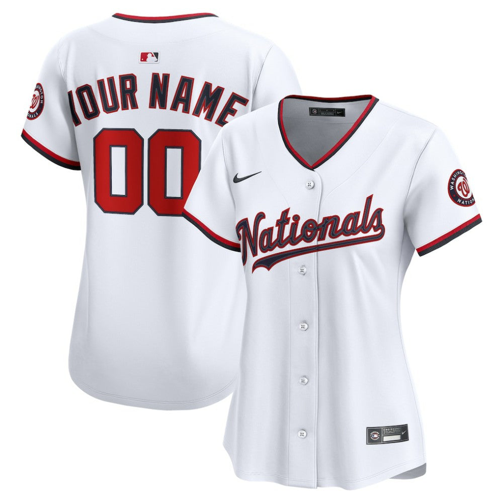Washington Nationals Nike Women's Home Limited Custom Jersey - White Jerseys