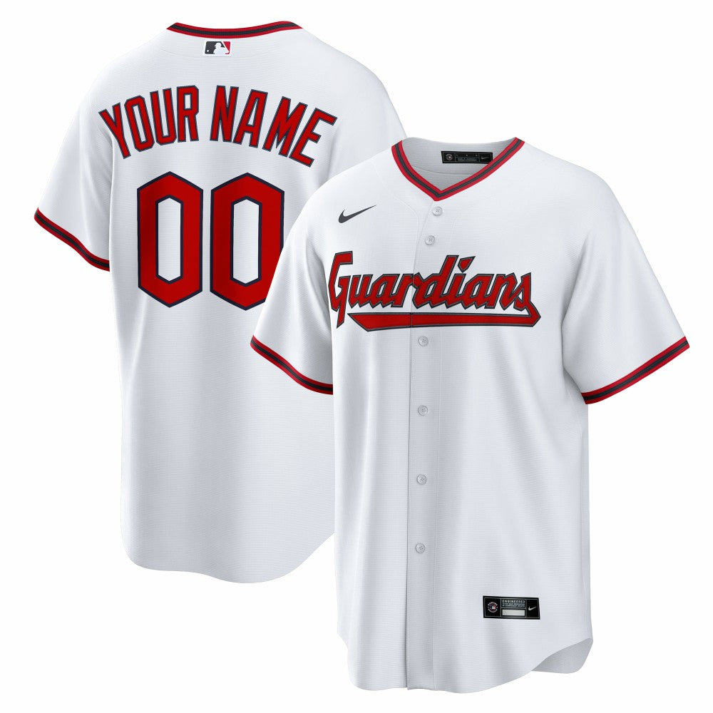Cleveland Guardians Nike Home Custom Replica Jersey - White Jerseys