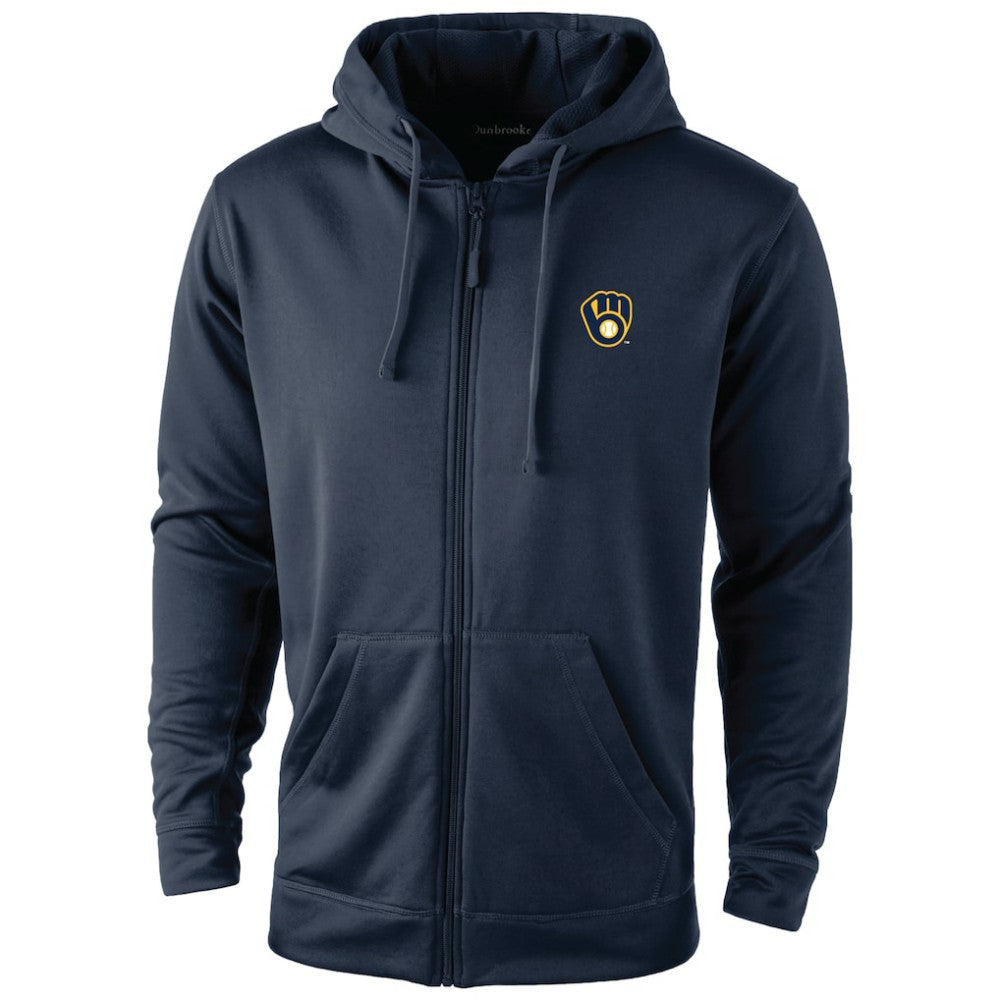 Milwaukee Brewers Dunbrooke Trophy Full-Zip Hoodie - Navy Hoodies