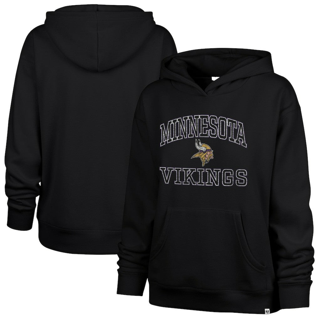 Minnesota Vikings '47 Women's Clarity Naomi Hoodie - Black Hoodies
