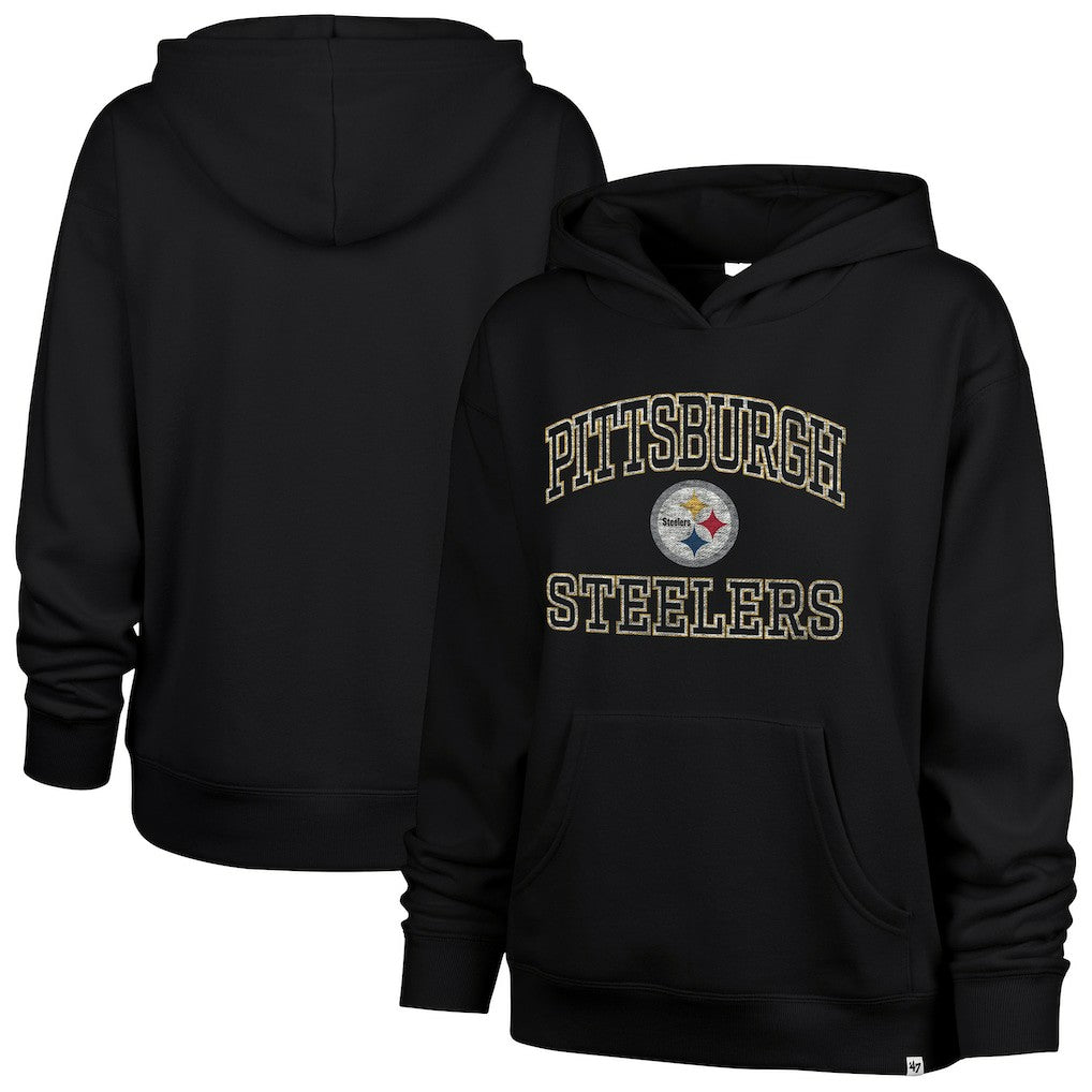 Pittsburgh Steelers '47 Women's Clarity Naomi Hoodie - Black Hoodies