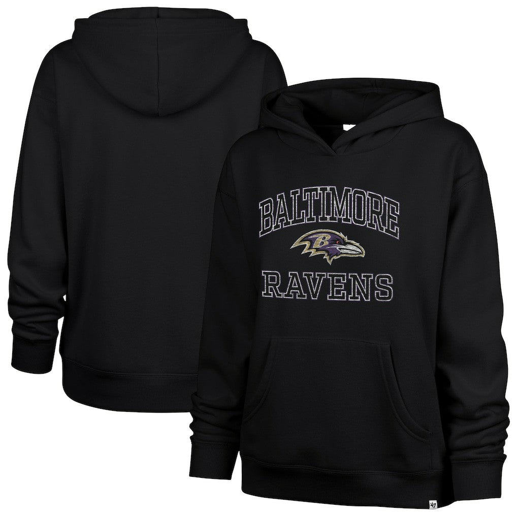 Baltimore Ravens '47 Women's Clarity Naomi Hoodie - Black Hoodies