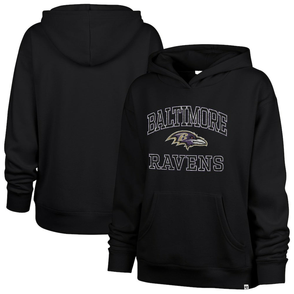 Baltimore Ravens '47 Women's Clarity Naomi Hoodie - Black Hoodies