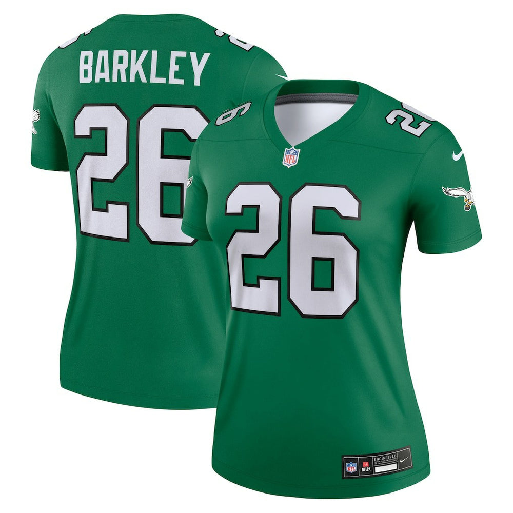 Saquon Barkley Philadelphia Eagles Women's Legend Player Performance Top - Kelly Green Tops