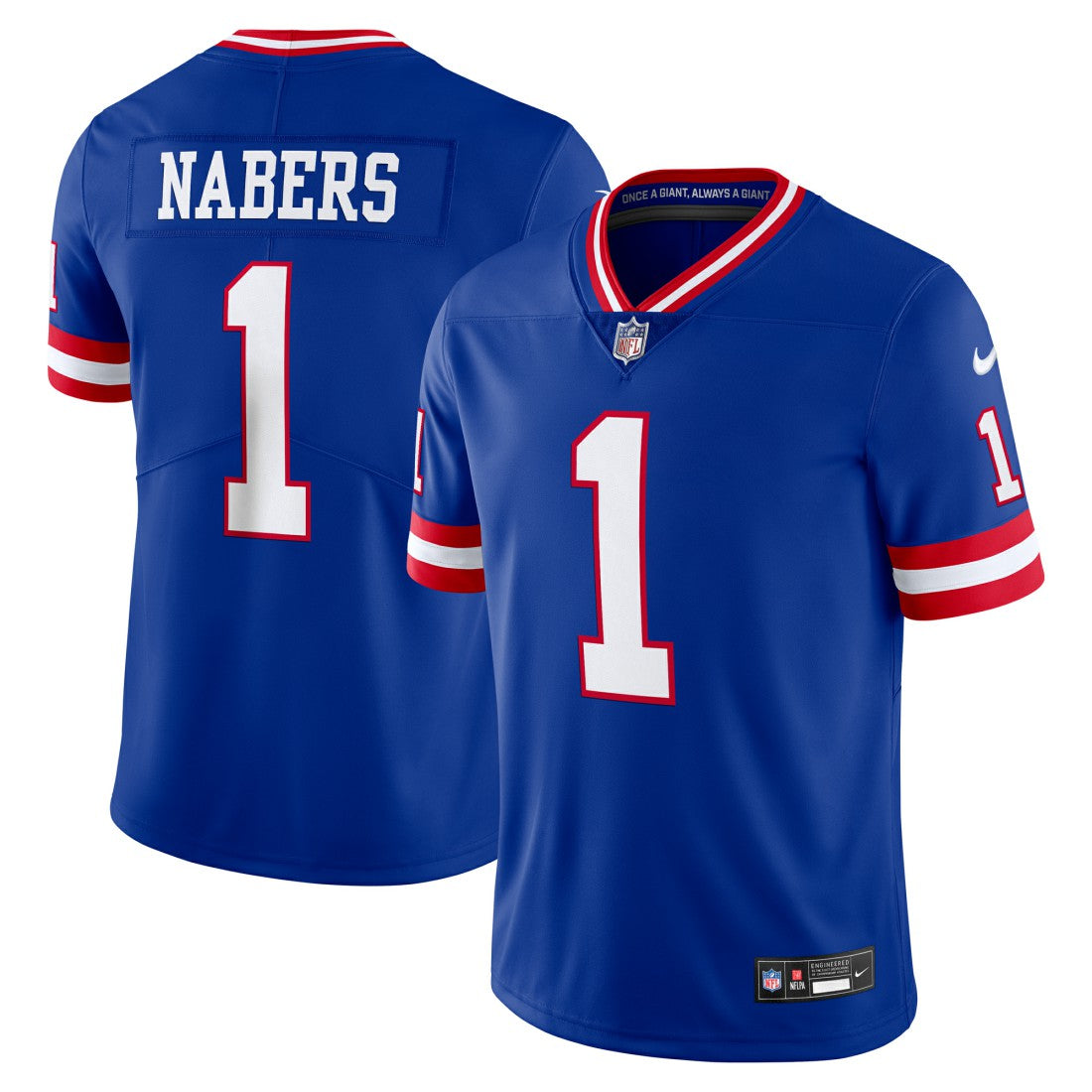 Malik Nabers New York Giants Alternate 2 Legacy Vapor Untouchable Limited Jersey - Royal Jerseys