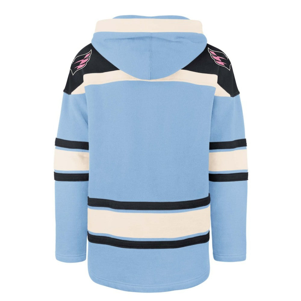 Washington Capitals '47 Cherry Blossom Lacer Pullover Hoodie - Light Blue | US 202652816
