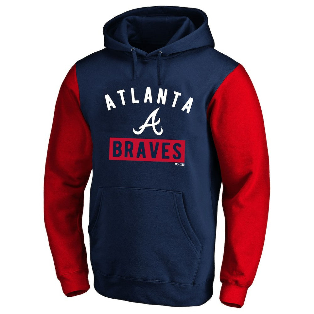 Ronald Acuna Jr. Atlanta Braves Profile Big & Tall Name & Number Fleece Pullover Hoodie - Navy Hoodies