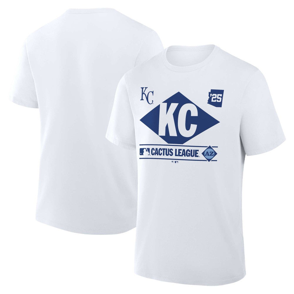 Kansas City Royals Fanatics 2025 Spring Training Cactus League True Icon T-Shirt  - White T-shirts