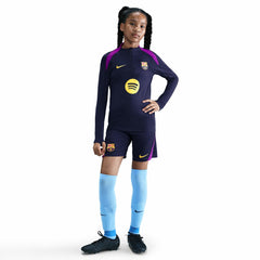Barcelona Youth 2025/26 Strike Drill Quarter-Zip Dri-FIT Long Sleeve Top Navy - Nike for sale