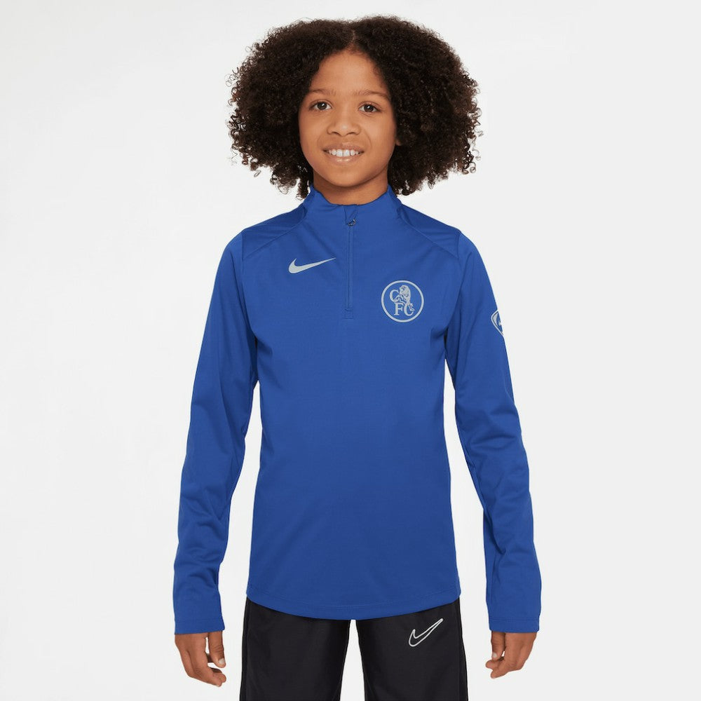 Chelsea Youth 2025/26 Strike Drill Quarter-Zip Dri-FIT Long Sleeve Top Blue - Nike outlet