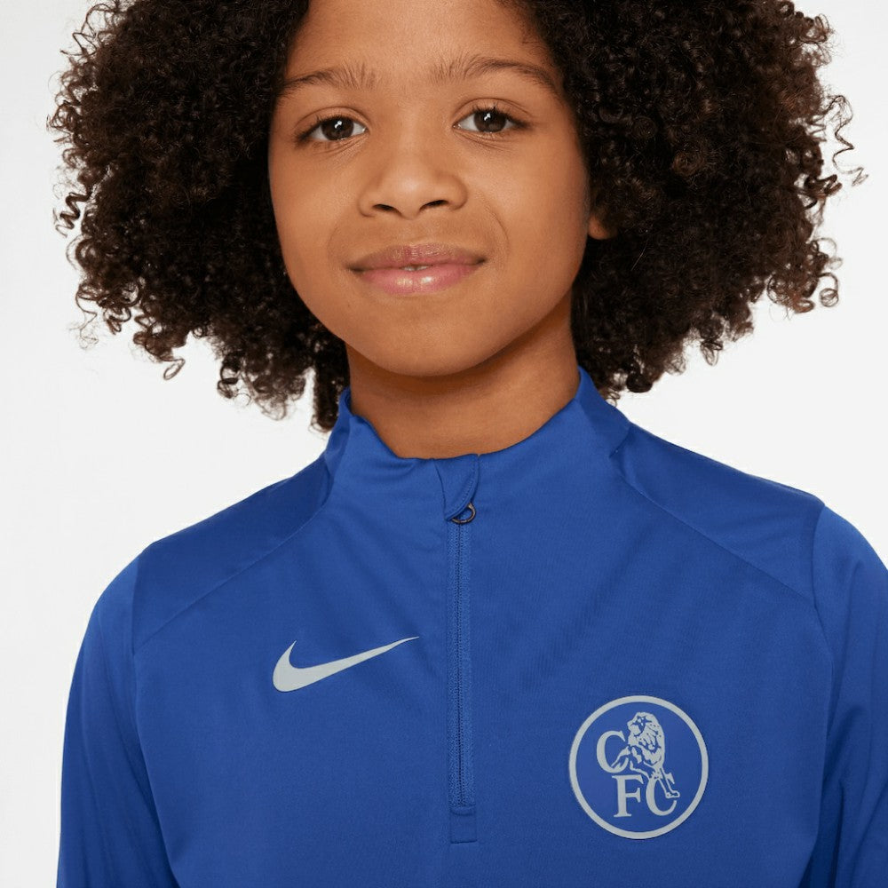 Chelsea Youth 2025/26 Strike Drill Quarter-Zip Dri-FIT Long Sleeve Top Blue - Nike outlet