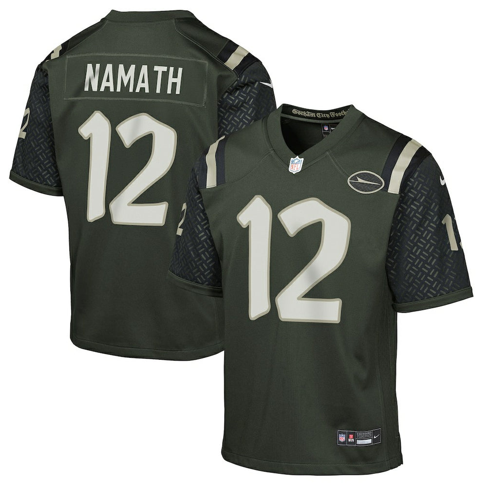 Joe Namath New York Jets Youth 2025 Rivalries Collection Retired Player Game Jersey - Gotham Green Jerseys