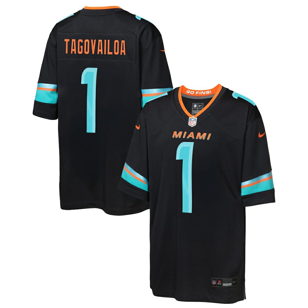 Tua Tagovailoa Miami Dolphins Youth 2025 Rivalries Collection Game Jersey - Pitch Blue Jerseys