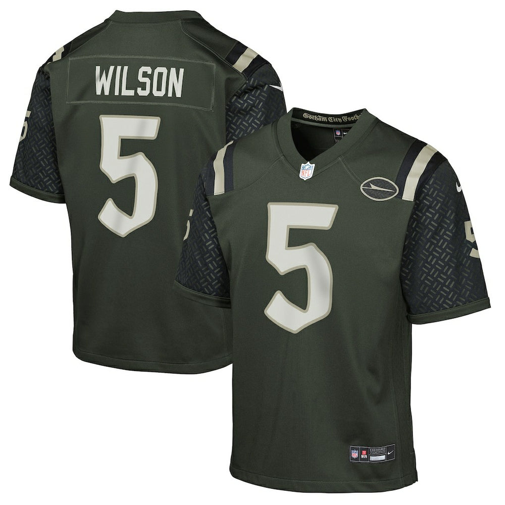Garrett Wilson New York Jets Youth 2025 Rivalries Collection Game Jersey - Gotham Green Jerseys