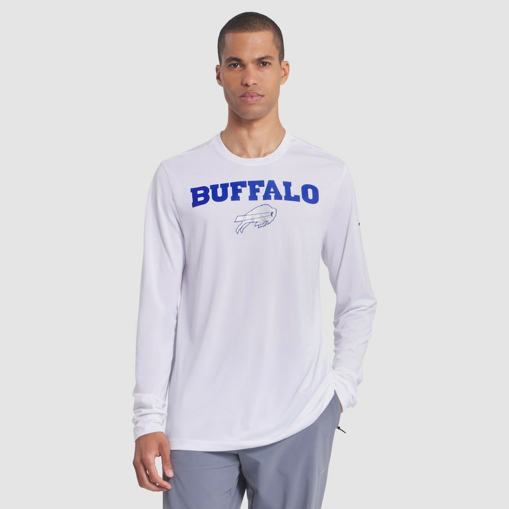 Buffalo Bills 2025 Rivalries Collection Sideline Legend Dri-FIT Long Sleeve T-Shirt - White T-shirts