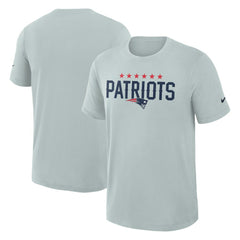 New England Patriots 2025 Rivalries Collection Slub Dri-FIT T-Shirt - Silver T-shirts
