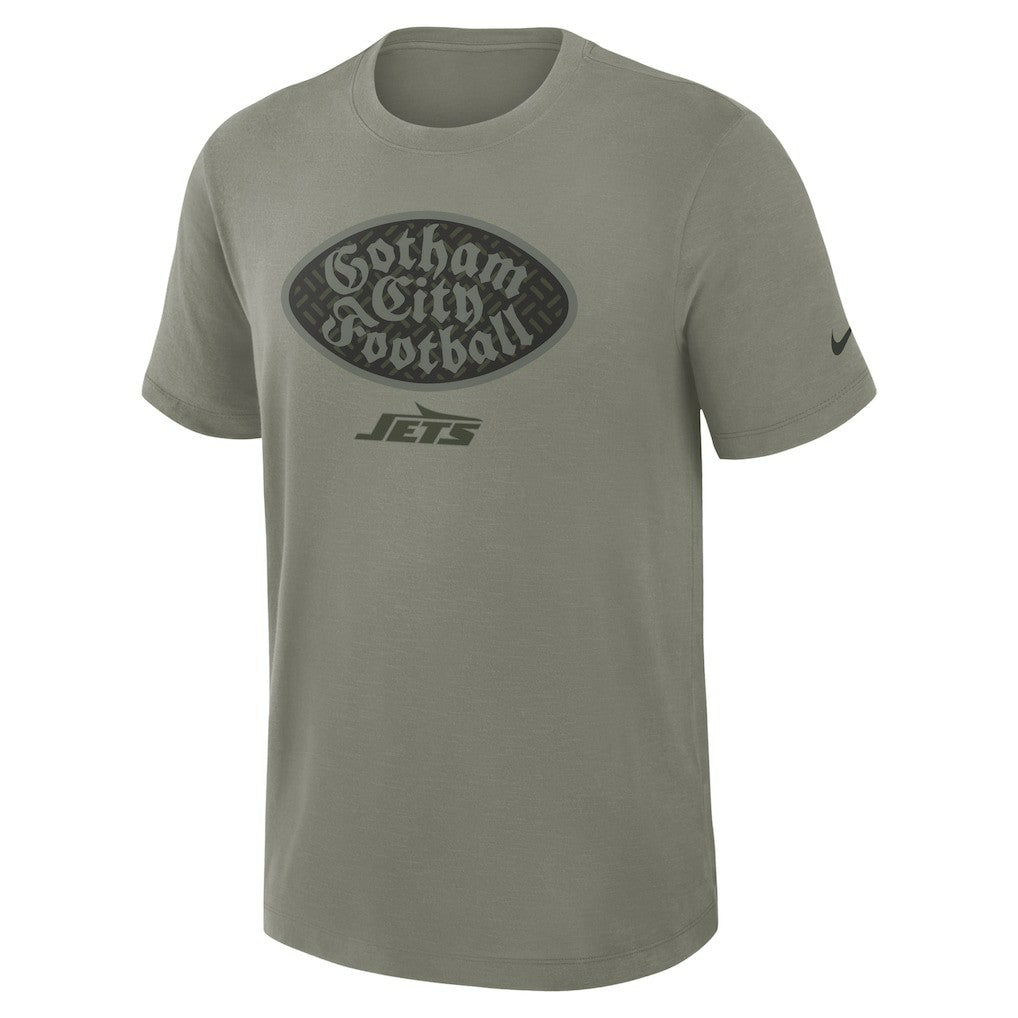 New York Jets 2025 Rivalries Collection Slub Dri-FIT T-Shirt - Dark Stucco T-shirts