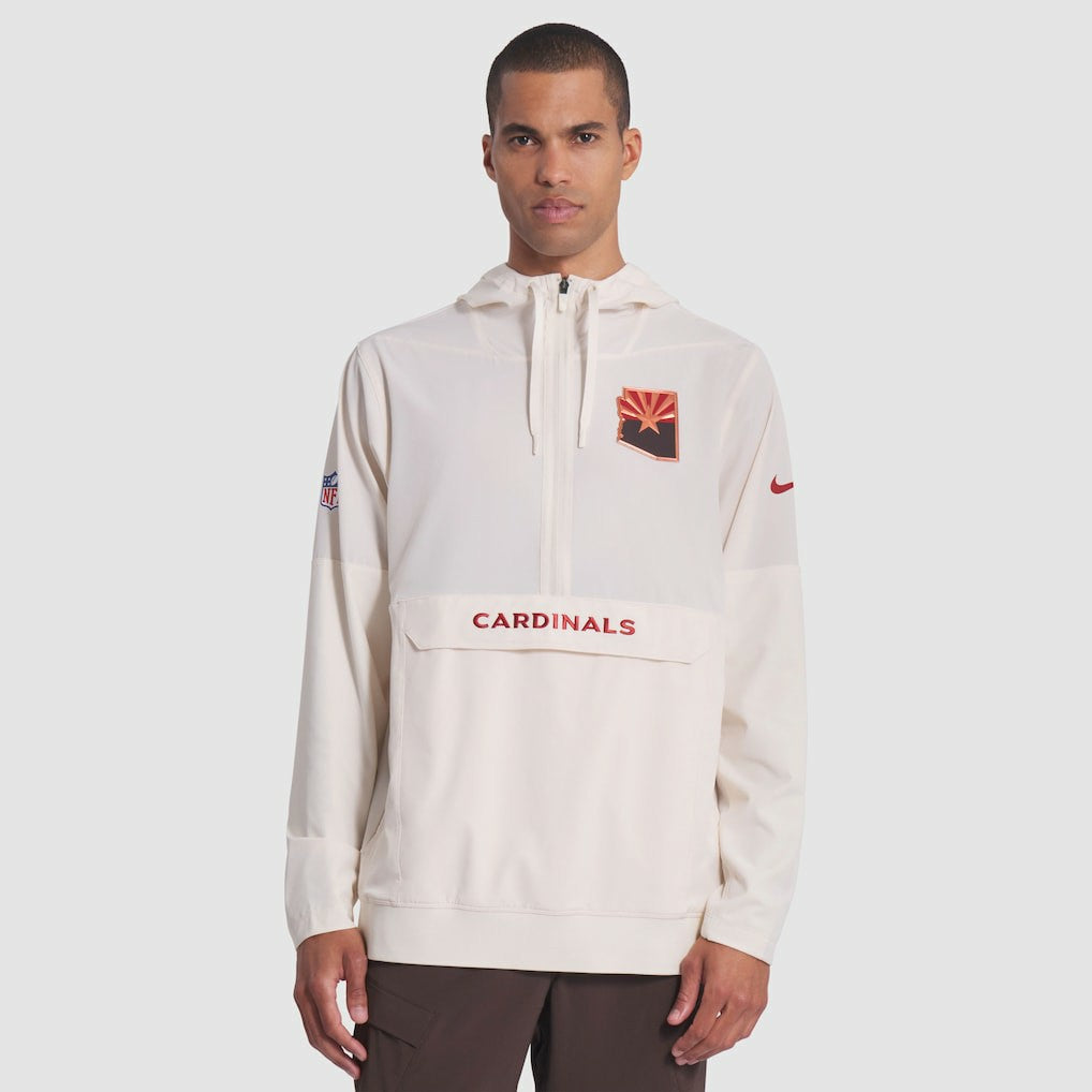 Arizona Cardinals 2025 Rivalries Collection Sideline Anorak Half-Zip Hoodie Jacket - Natural Hoodies