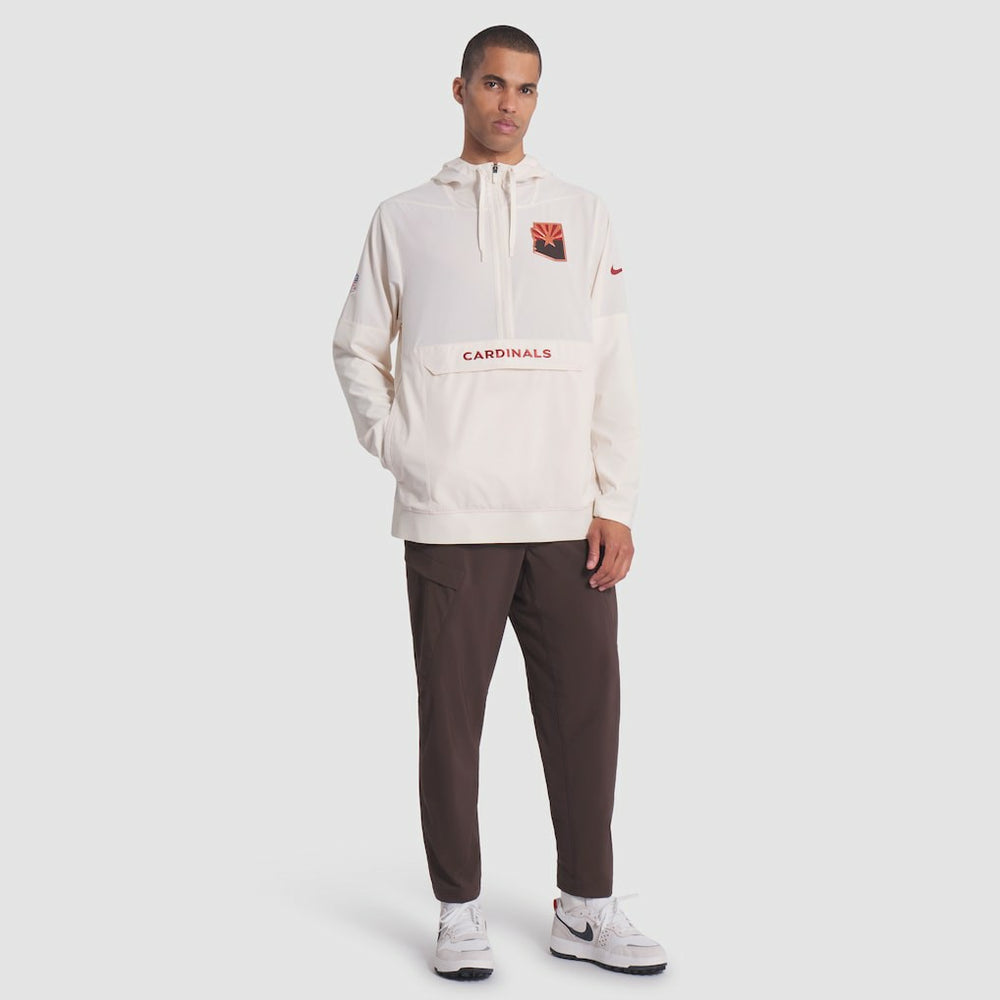Arizona Cardinals 2025 Rivalries Collection Sideline Anorak Half-Zip Hoodie Jacket - Natural Hoodies