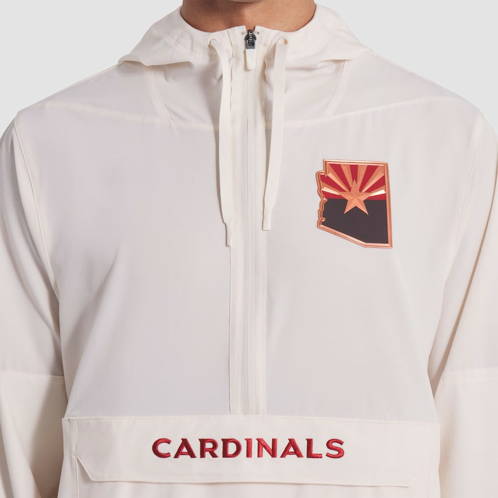 Arizona Cardinals 2025 Rivalries Collection Sideline Anorak Half-Zip Hoodie Jacket - Natural Hoodies