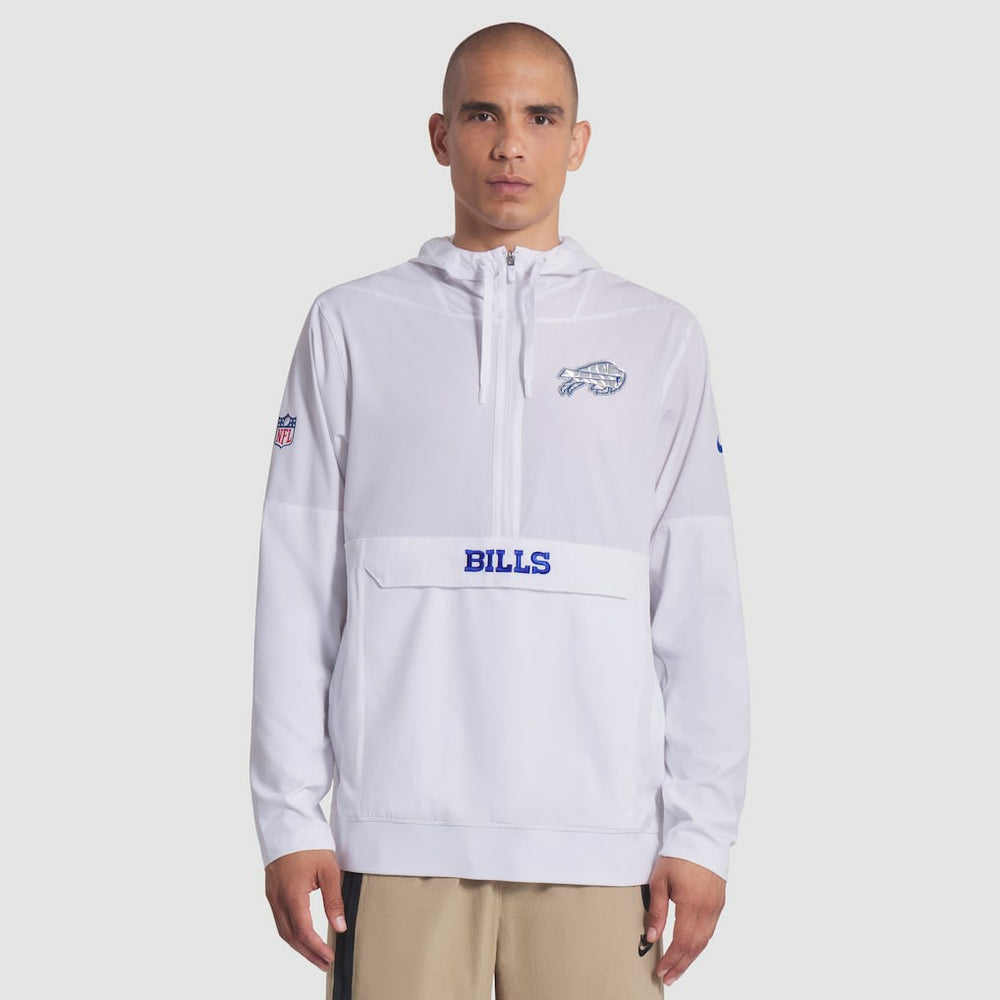 Buffalo Bills 2025 Rivalries Collection Sideline Anorak Half-Zip Hoodie Jacket - White Hoodies