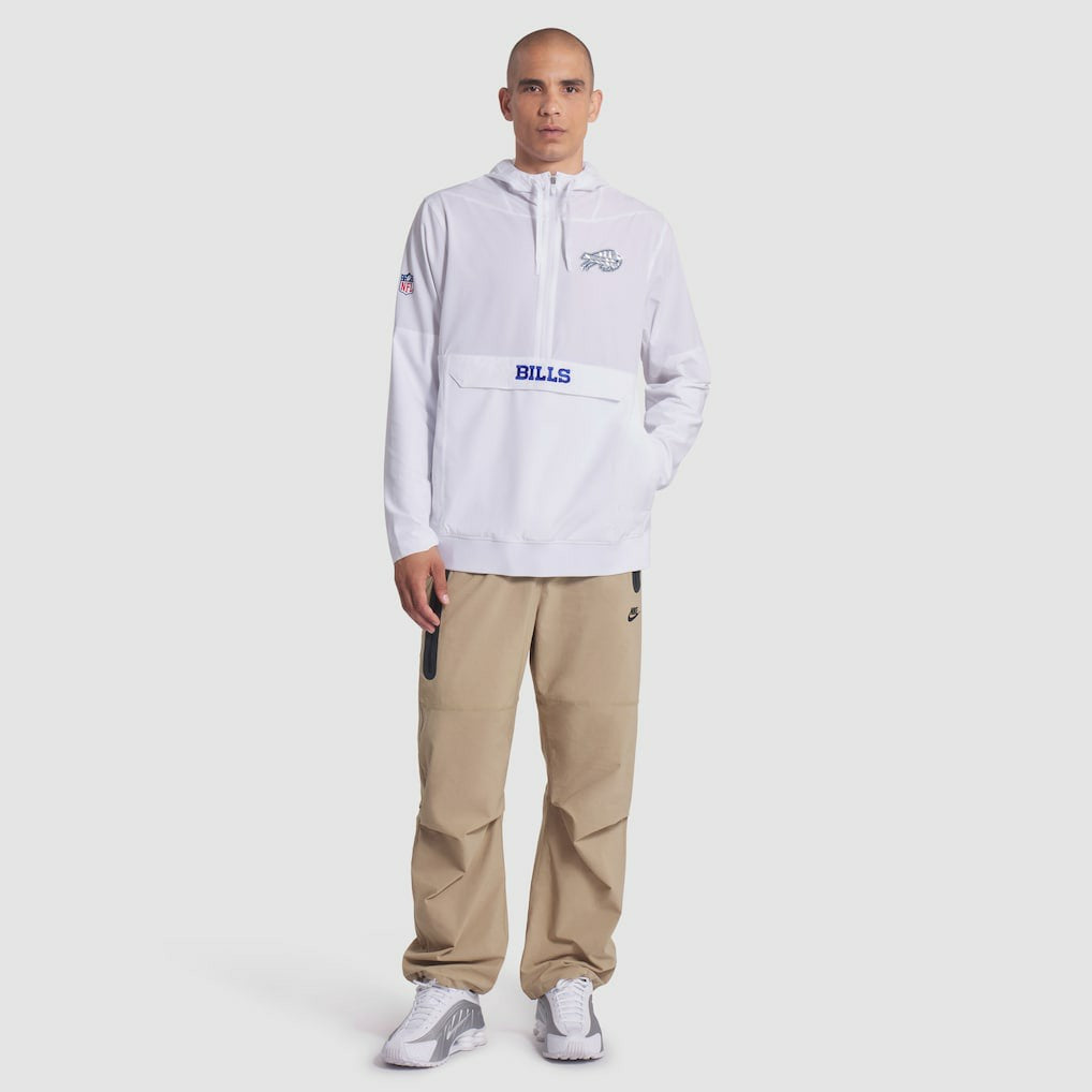 Buffalo Bills 2025 Rivalries Collection Sideline Anorak Half-Zip Hoodie Jacket - White Hoodies