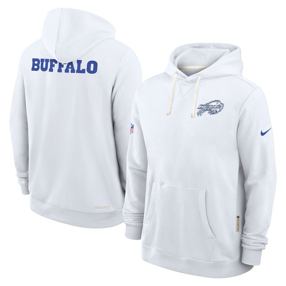 Buffalo Bills 2025 Rivalries Collection Standard Issue Sideline Dri-FIT Hoodie - White Hoodies
