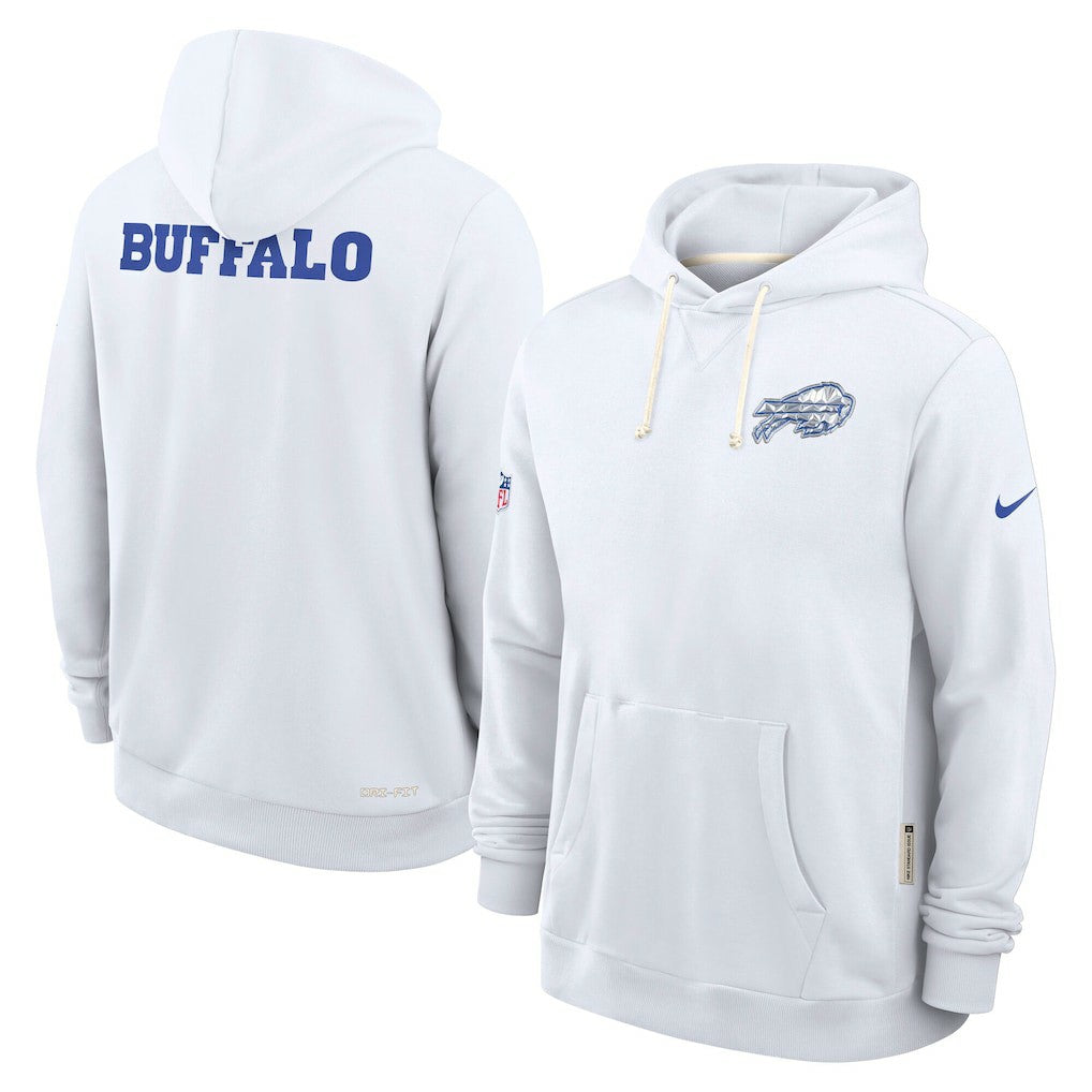 Buffalo Bills 2025 Rivalries Collection Standard Issue Sideline Dri-FIT Hoodie - White Hoodies