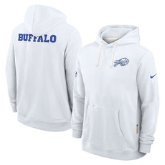 Buffalo Bills 2025 Rivalries Collection Standard Issue Sideline Dri-FIT Hoodie - White Hoodies