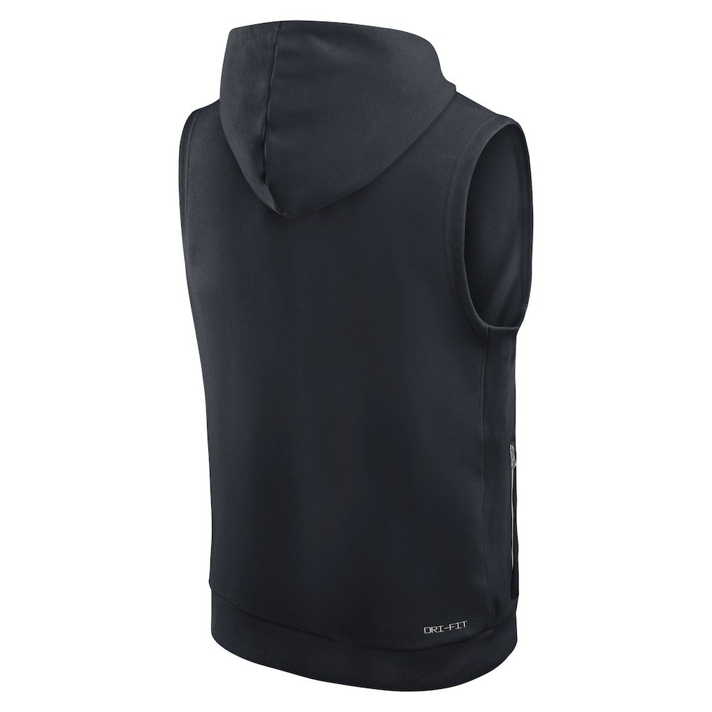 Miami Dolphins 2025 Rivalries Collection Standard Issue Sideline Dri-FIT Sleeveless Hoodie - Pitch Blue Hoodies