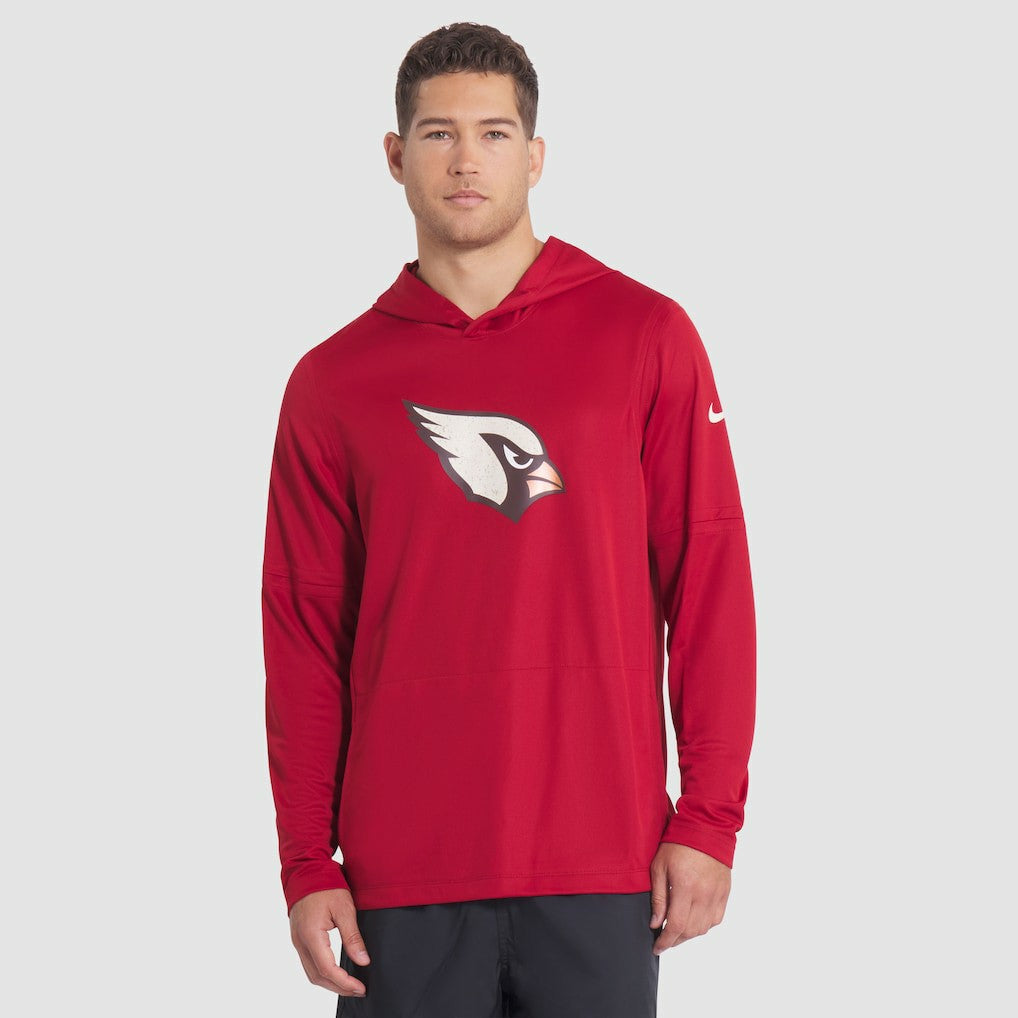 Arizona Cardinals 2025 Rivalries Collection Sideline Dri-FIT Long Sleeve Hoodie T-Shirt - Red Hoodies
