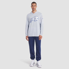 Buffalo Bills 2025 Rivalries Collection Sideline Dri-FIT Long Sleeve Hoodie T-Shirt - Silver Hoodies