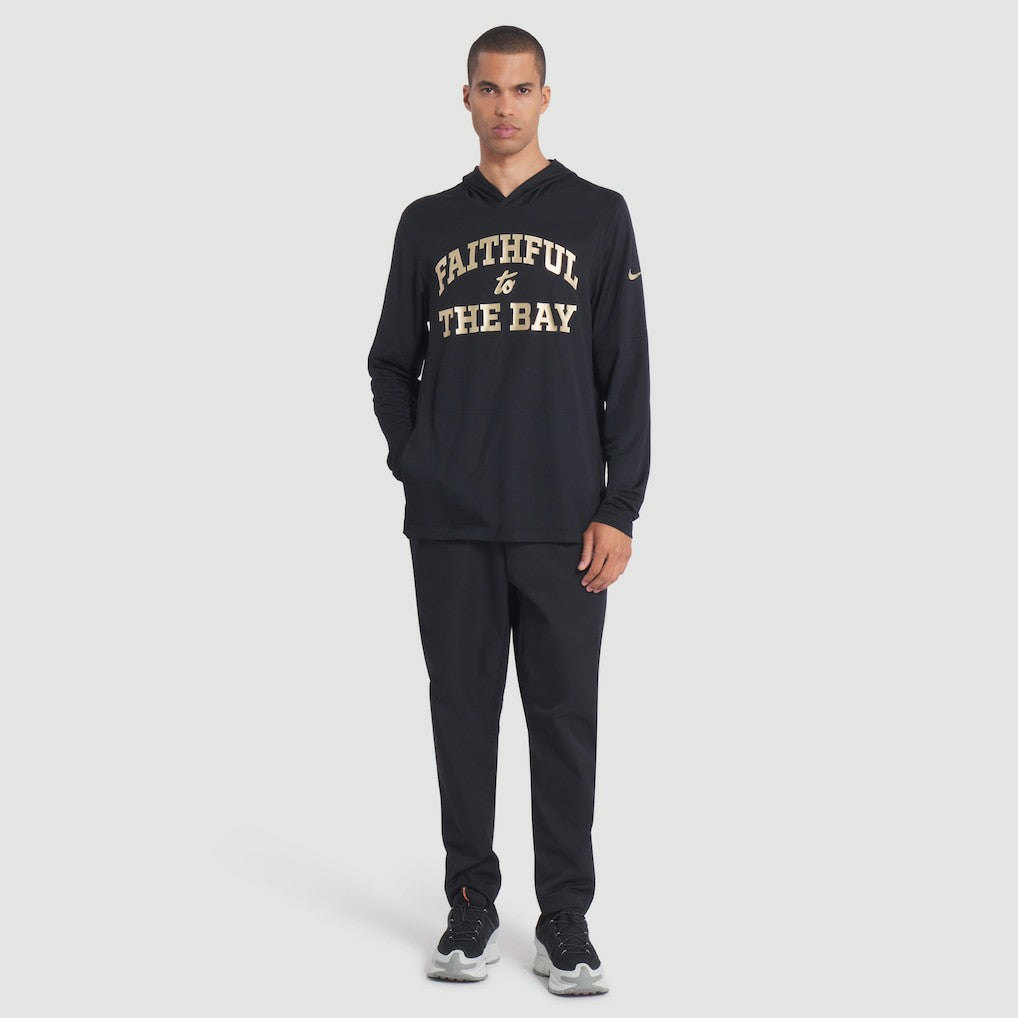 San Francisco 49ers 2025 Rivalries Collection Sideline Dri-FIT Long Sleeve Hoodie T-Shirt - Black Hoodies
