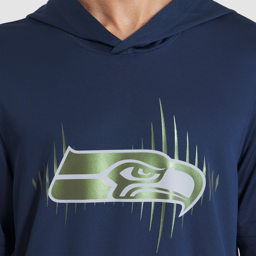 Seattle Seahawks 2025 Rivalries Collection Sideline Dri-FIT Long Sleeve Hoodie T-Shirt - College Navy Hoodies