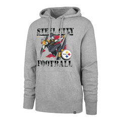 Pittsburgh Steelers '47 Regional Headline Pullover Hoodie - Gray Hoodies
