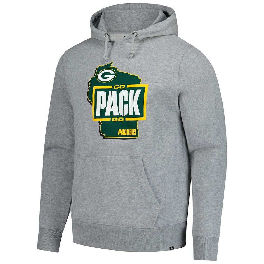 Green Bay Packers '47 Regional Headline Pullover Hoodie - Gray Hoodies