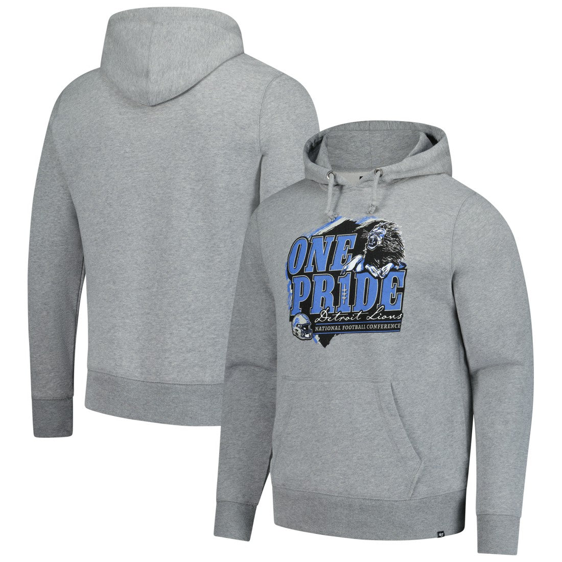 Detroit Lions '47 Regional Headline Pullover Hoodie - Gray Hoodies