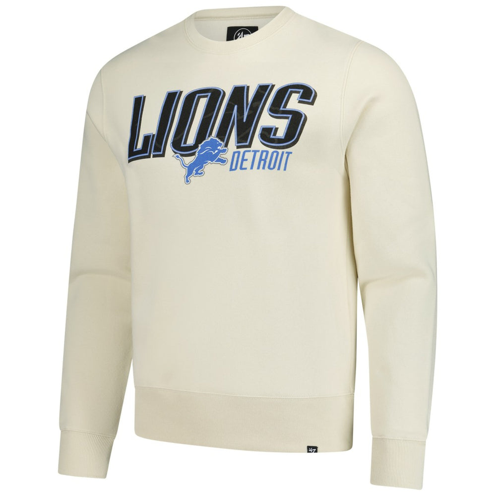 Detroit Lions '47 Locked In Headline Pullover Sweatshirt - Cream Pullover