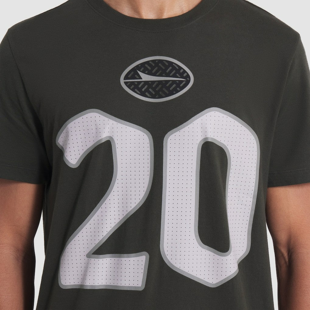 Breece Hall New York Jets 2025 Rivalries Collection Player Name & Number T-Shirt - Gotham Green T-shirts