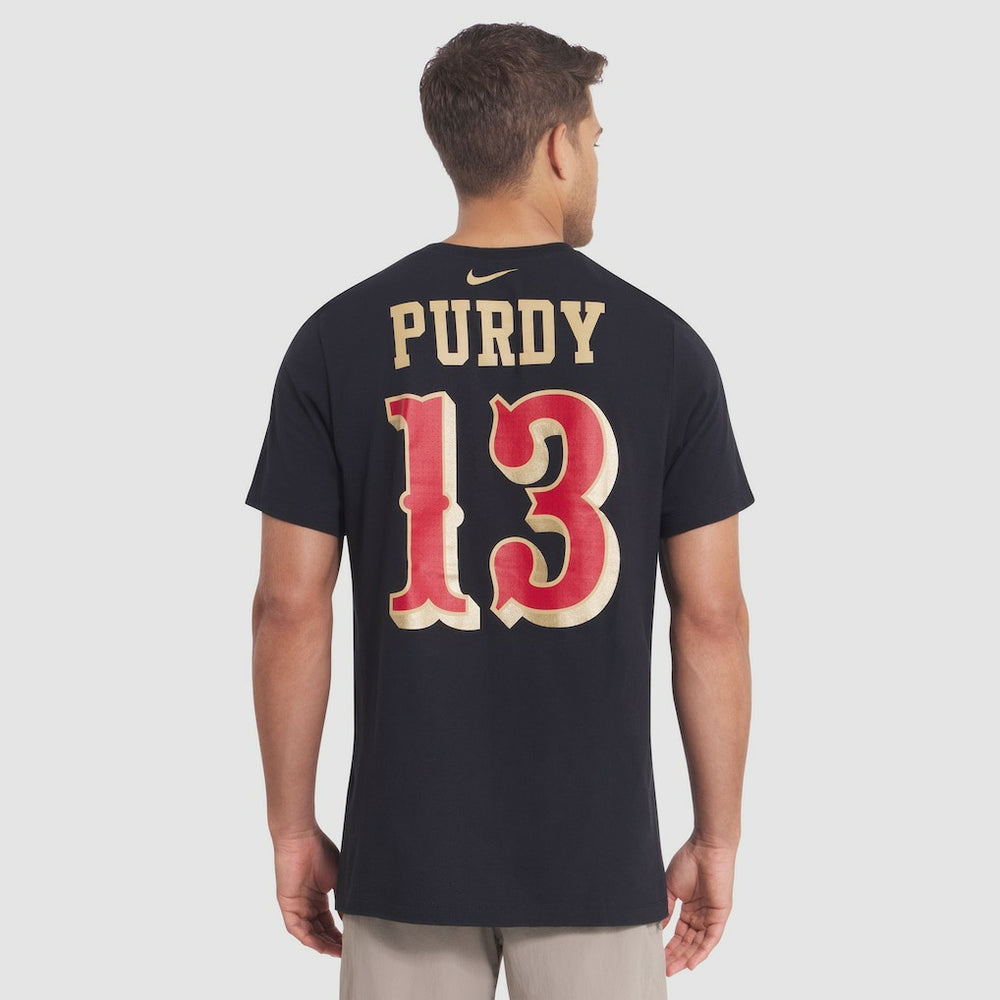 Brock Purdy San Francisco 49ers 2025 Rivalries Collection Player Name & Number T-Shirt - Black T-shirts