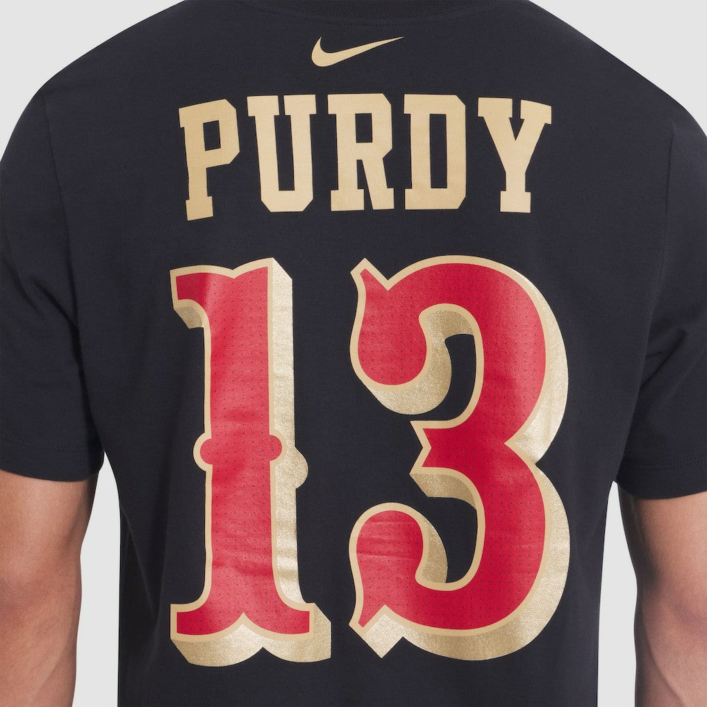 Brock Purdy San Francisco 49ers 2025 Rivalries Collection Player Name & Number T-Shirt - Black T-shirts