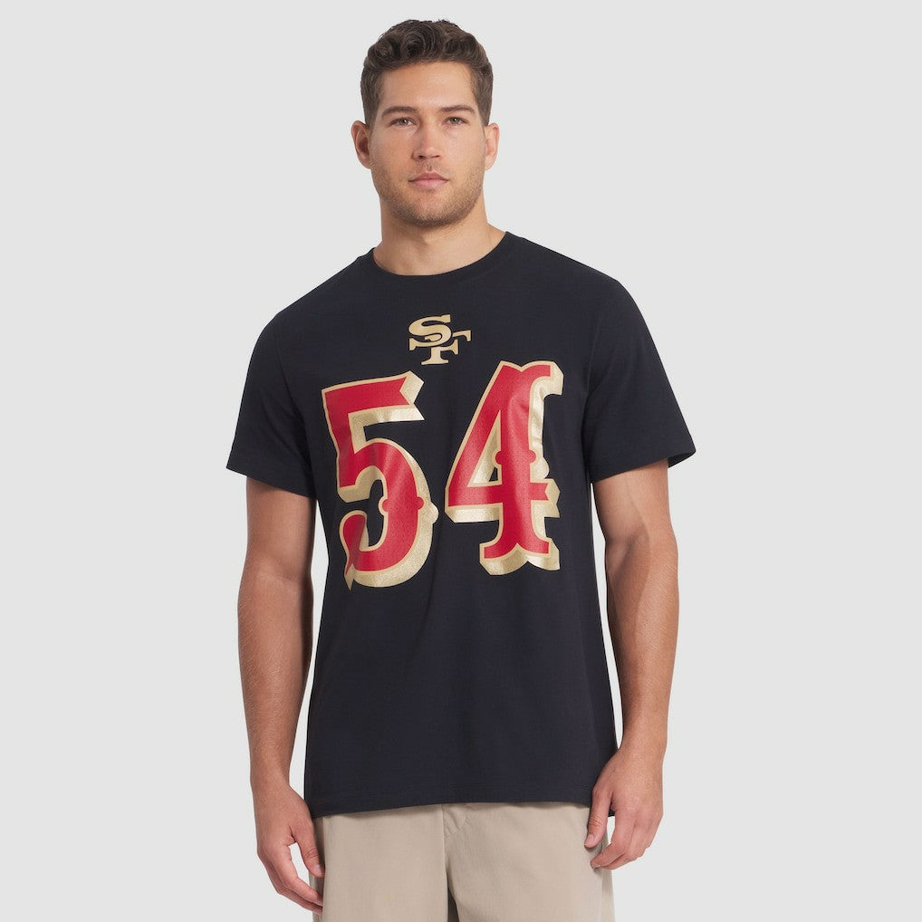 Fred Warner San Francisco 49ers 2025 Rivalries Collection Player Name & Number T-Shirt - Black T-shirts