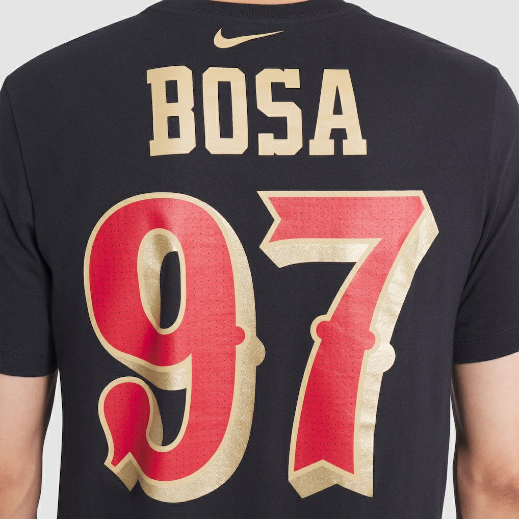 Nick Bosa San Francisco 49ers 2025 Rivalries Collection Player Name & Number T-Shirt - Black T-shirts