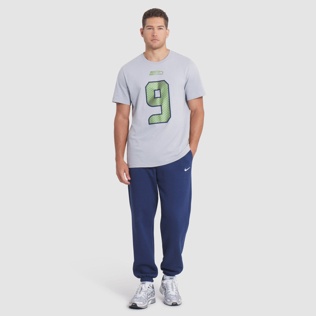 Kenneth Walker III Seattle Seahawks 2025 Rivalries Collection Player Name & Number T-Shirt - Wolf Gray T-shirts
